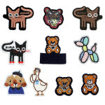 3D 자수 바느질 패치 동물 고양이 오리 곰 호랑이 물고기 다림질 라벨 줄무늬 배지 의류 모자 DIY 2 : 수리수리쇼핑샵