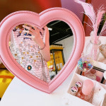 제이킨 핑크 하트 탁상 화장대 거울 : 제이킨