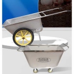 사료구루마 사료 리어카 수레 전동 과수원 공사장 스텐 농사 대형 대형 8인치 4륜 : 다이따 글로벌 스토어