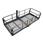 하이 사이드 자동차 후면 수하물 랙, 접이식 히치 마운트 화물 캐리어 바구니 : 깜부몰3821