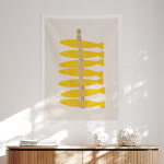 액막이명태 패브릭포스터 개업 이사 집들이 선물 두꺼비집가리개 행운_내추럴 M [52x70cm] : 인메이블