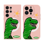 고지비 비비파이 그린 다이노솔 캐릭터 맥세이프 패브릭 아이폰17 프로 갤럭시S25 케이스 : 고지비