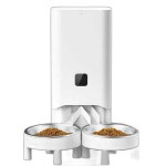 자동 급식기 반려동물 그릇 스마트 고양이 건식 습식 디스펜스 모델B 그릇 2개 : 오이다