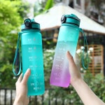등산물병 헬스물병 1000Ml 스포츠 물병 짚 시간 마커 야외 캠핑 컵 학생 마시는 물 Leakproof 휴대용 : 인터월드웨이브