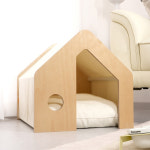 펫코본 강아지집 원목 고양이 숨숨집 애견방석 강아지하우스 S 쿠션 방석 순면 : 펫코본