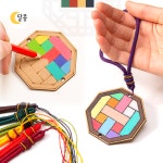 설날만들기 키트 우드 전통매듭 손잡이줄포함 어르신 초등 어린이집 설날놀이 소슬무늬 : 달콩 마트