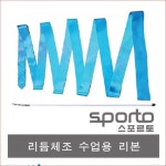 리듬체조 리본 취미반 유아 초등학생 중학생 수업용 리본세트 하늘 4m 6m : 스포르토