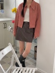 [핑크당일] 여성 LOVE ME MORE 마레 스웨이드 자켓 긴팔 아이템 베이직 오늘의룩 : 나인 워터스