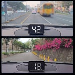 헤드업디스플레이 차량용 HUD 헤드업 디스플레이, GPS 디지털 속도계, USB 5V 빅 폰트, 트럭 자동 속도 계량기 듀얼 칩, MPH km/H... 