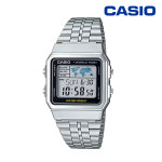카시오 A-500WA-1DF 월드타임 디지털 남여공용 메탈 전자시계 사각 지코스모 공식수입 백화점AS : 오르몽트