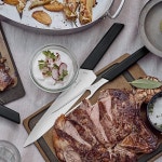 VICTORINOX (빅토리 녹스 카빙 포크 15cm 블랙 스위스 모던 고기용 쇠고기 BBQ 6.9033.15B : Mori Trading