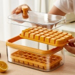 원터치 얼음트레이 얼음틀 얼음보관통 아이스트레이 64구 2단 : 신지마트