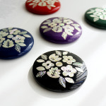 나전칠기 비비드 원목 원형 자개 손거울 애교예단 자개거울 외국인친구선물 한국기념품 답례품 : 박씨상방 스토어