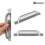 모네스페스 판 스텐 미시오 손잡이 미닫이문 중문 가구 손잡이 슬림 실버 220mm : 이누데코닷컴