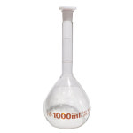 메스플라스크 (독일제 LMS) 유리 용량 볼 플라스크 volumetric flask 1L (61 319 648C) : 조이랩