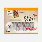헬로도기 리얼훈제 강아지건조간식 강아지대용량간식 사사미 치킨샌드위치, 150g, 1개 : 펫더맨