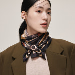 여성 미니 사각 스카프 메이트 브라운 : 생럭슈