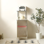 플랩 도어 주방 분리수거 통 정수기대 수납장 스탠드 카페 사무실 편의점 탕비실 다용도 선반 정리 쓰레기 푸시 실내 리사이클 재활용 가정용... 