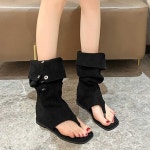 여름부츠 린넨 쪼리부츠 마부츠 토오픈 블랙 조리 1.블랙 35-39사이즈메모(사진참조) : 바다봄마켓