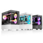 앱코 U40M 웨일샤크 ARGB BTF (화이트) 미니타워 어항 PC케이스 : 더상상플랫폼