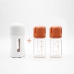 안심유리젖병 160ml 3P 커버세트 신생아 출산선물 : 요한손베비스