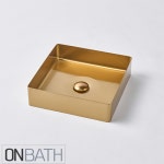 일신새니몰 SS102G 스테인리스 탑볼 세면대 / 골드 : 온바스