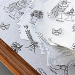 디자인 노루지 빠리지엥 딥그레이 25x35cm 500매 카페 유산지제작 쟁반 깔지 종이 : 하나페이퍼몰