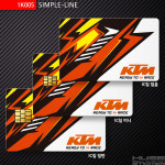 심플 라인 케이티엠 카드데칼 모음 카드스티커 오토바이 KTM SIMPLE LINE : 휴즈스티커
