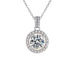 잘 팔리는 둥근 달 모조 모산 다이아몬드 목걸이 펜던트 여성 패션 팔심 팔화살 둥근 가방 펜던트 쇄골 사 : Liang Jianfei