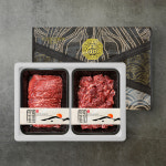 [더 기다림] 리얼 맛집 한우 1등급이상 정육세트 600g [불고기+국거리/각 300g] : 주식회사에스엘커머스