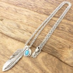 노스웍스 깃털목걸이 터키석 N-410 : 리코프 스토어