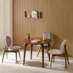 콜린 고무나무 원목 원형 카페테이블 티 홈카페 식탁 우드 테이블 : 나누벨