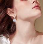 은귀걸이 천연석귀걸이 귀걸이 백금도금 : 쩡스타