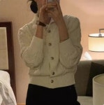 솔리드 컬러 스웨터 숏 가디건 : 엠엔엠마켓