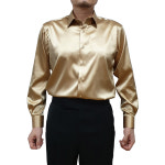 이럭셔리클럽 광택 실크 스판 셔츠 / 남녀 맞춤 주문 제작 DS240902 : eluxuryclub