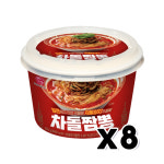 본고장 차돌짬뽕 즉석용기면 203g x 8개 : 트렌디푸드샵