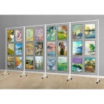 전시 가벽 사진 갤러리 전시대 철제 스탠딩 렉 야외 파티션 디피 : 된다직구