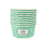 일회용 종이용기 밥그릇 국그릇 컵밥 덮밥용기 그린 520ml 10P : UH홈데코스토어
