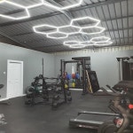 5육각 그리드 벌집 LED 조명 차고 지붕 천장 자동차 수리 작업장용, 110V-220V : 에이에이 슈퍼