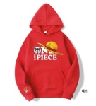 원피스 루피 애니메이션 만화 특양면 후드티 티셔츠 A0036 : 티퍼블릭16