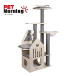 펫모닝 모던 캐슬 투명볼 고양이 원목 캣타워 PMC-6523 : 펫츠홀릭