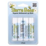 Sierra Bees (시에라 비즈) 유기농립밤 무향 4팩 각 15oz (4.25g) : 대안생활