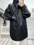 가니 로고 SHELL 매트 바람막이 아노락 자켓 블랙 F6940 : 런던모드