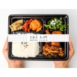 도시락 띠지 제작 포장 인쇄 사각 띠지 스티커  직사각형 200x230mm 무코팅 100매 : 유정디자인