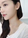 [JINIQUE] 925 silver / 미니 플라워 실버 볼드 귀걸이 : 지니크ACC