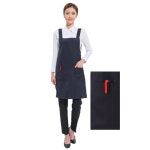 H형 생활 방수 네일샾 애견샾 미용실 업소용 앞치마 별가라 네이비 : 우림유니폼