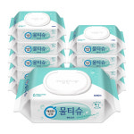 깨끗한나라 페퍼민트 물티슈 블루 리필 70매 X 10팩 : 깨끗한나라 본사직영
