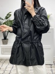 가니 로고 SHELL 매트 바람막이 아노락 자켓 블랙 F6940 : 런던모드