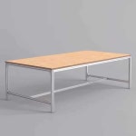 회의테이블 2000 자작나무 알루미늄프레임 모던오피스 200x90x75cm : 오이소 다이쏘