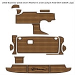 2000 Bayliner 2855 수영 플랫폼 조종석 보트 EVA 폼 티크 데크 바닥 패드 매트 씨덱 마린매트 게이트스텝 스타일 자체 접착... 